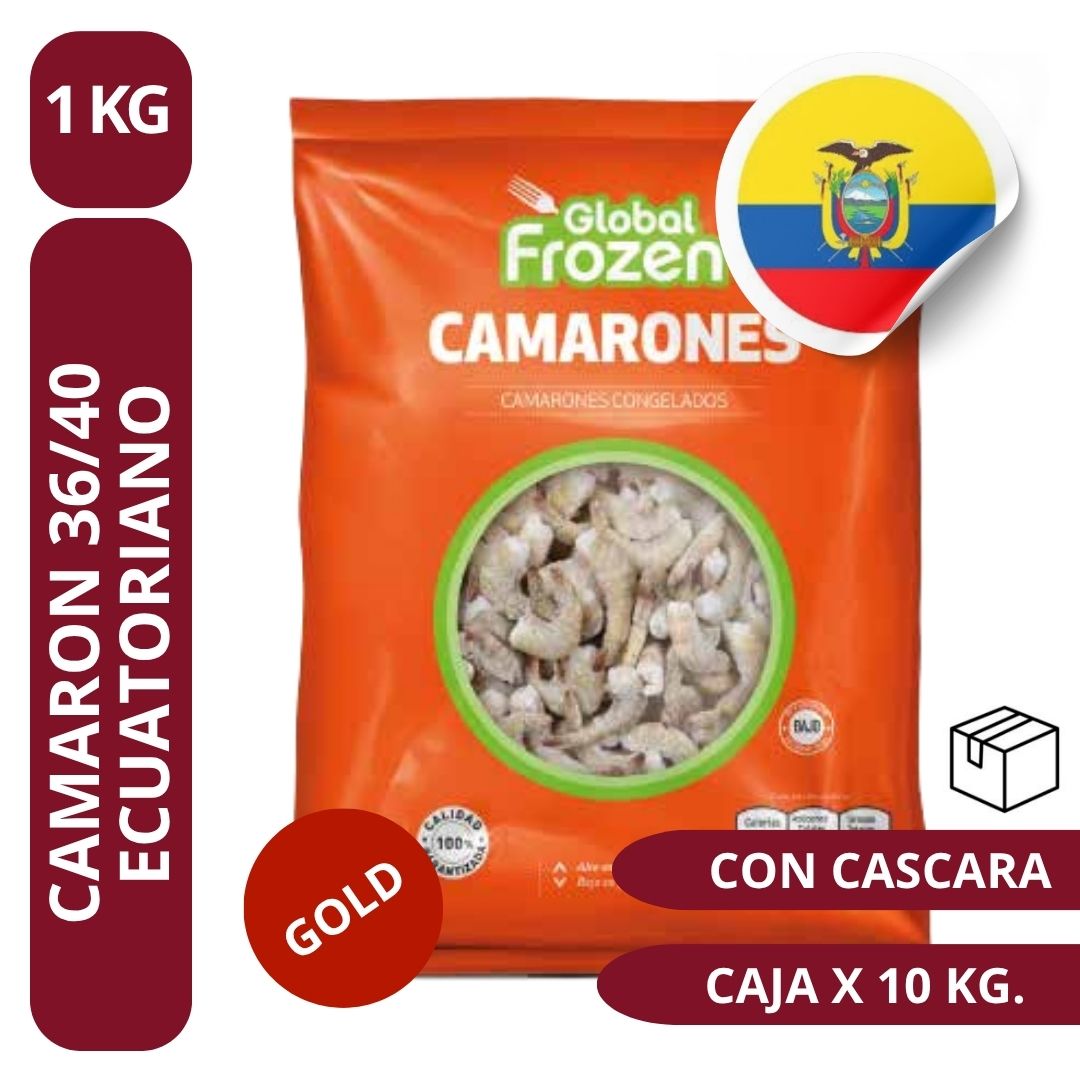 Camarón Rhlso Gold 36/40 (1kg) - Global Frozen