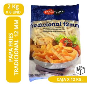 FRIES TRADICIONAL 12 MM 2X6 (2) Papa Prefrita 12mm Tradicional 2kg. - Farm Frites