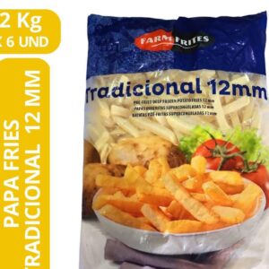Papa Prefrita 12mm Tradicional 2kg. - Farm Frites