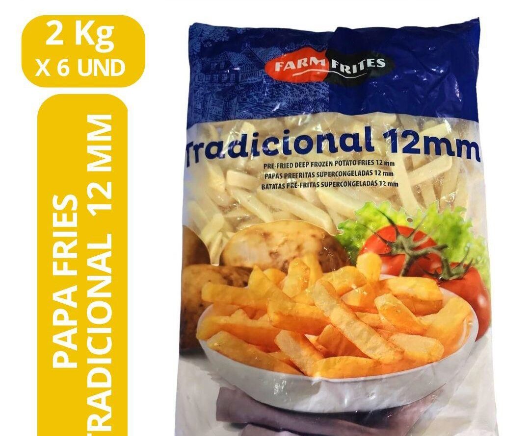 Papa Prefrita 12mm Tradicional 2kg. - Farm Frites