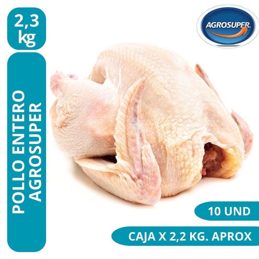 Pollo Entero Calibre 2,2 - 2,3 caja x 10 und caja - Agrosuper