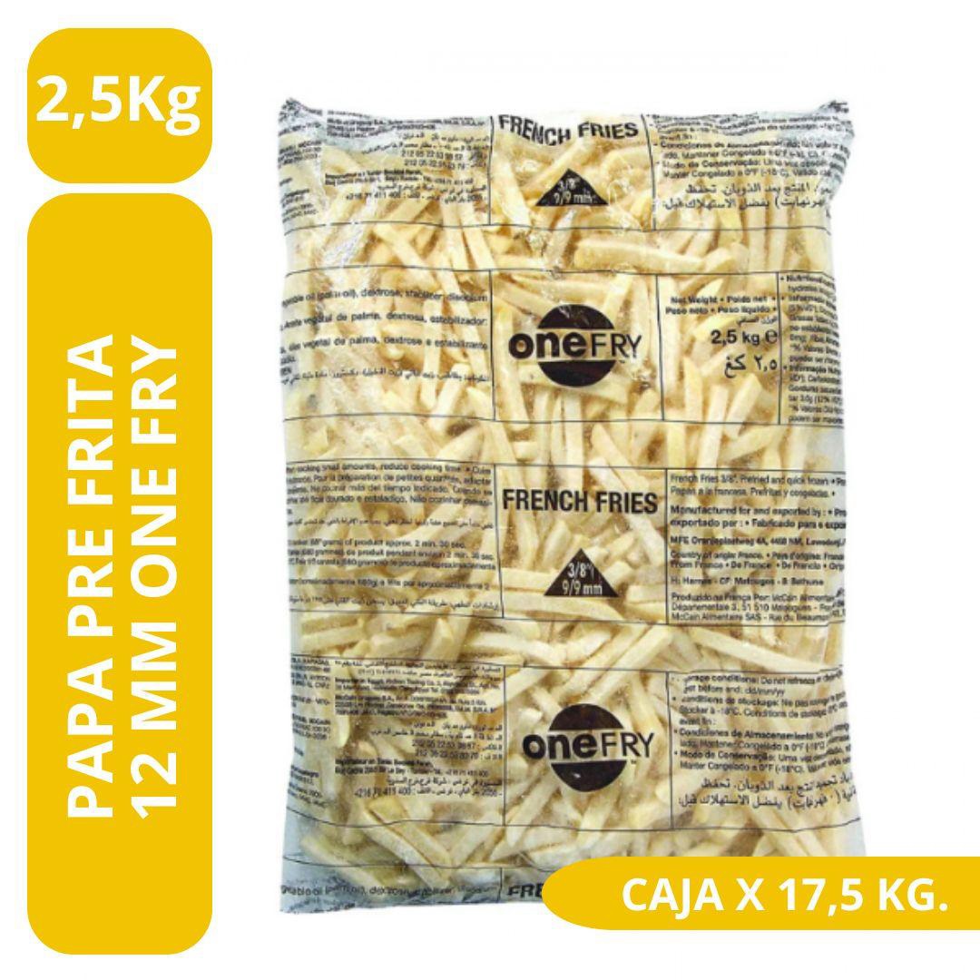 Papa Prefrita 12mm Clasica  2,5kg. - One Fry