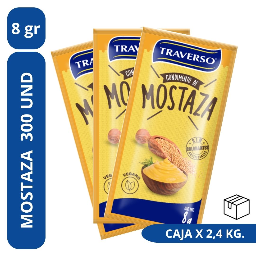 Mostaza traverso - Sachet 300x8 gr. (CAJA)