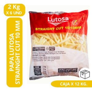 PAPA LUTOSA STRAINGHT CUT 10MM Papa Prefrita 10mm 6 x 2 kg. - Lutosa