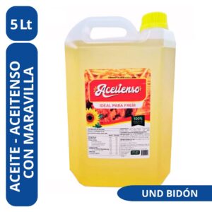 UND ACEITE - ACEITENSO 5 LITROS - BIDON Aceite Aceitenso 5 Lts. 100% maravilla (Bidón)