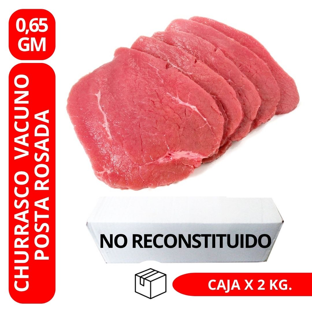 Churrasco de Vacuno - Posta rosada (caja x2 kg.)